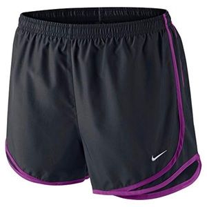 Nike Tempo Running Shorts (black and purple)